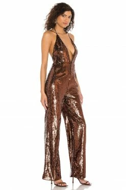 Best Sale 🎁 Camila Coelho Jumpsuits Camila Coelho Callie Jumpsuit In Chocolate ✨ -Camila Coelho Sales COEL WC11 V2