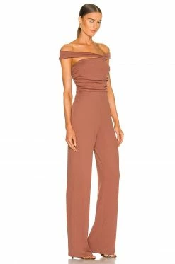 Outlet 🔔 Camila Coelho Jumpsuits Camila Coelho Teaghan Jumpsuit In Brick Mauve ✨ -Camila Coelho Sales COEL WC16 V2