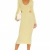 Cheapest 👍 Camila Coelho 👗 Dresses Camila Coelho Rosabella Midi 👗 Dress In Yellow 🔔 -Camila Coelho Sales COEL WD128 V1
