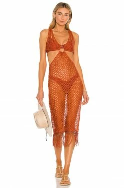 Brand new 🥰 Camila Coelho 👗 Dresses Camila Coelho Landry Midi 👗 Dress In Rust 🤩