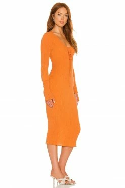 Buy 🛒 Camila Coelho 👗 Dresses Camila Coelho Naya Midi 👗 Dress In Sunset Orange 💯 -Camila Coelho Sales COEL WD143 V2