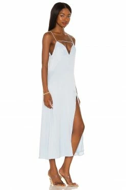 Discount 😍 Camila Coelho 👗 Dresses Camila Coelho Darla Midi 👗 Dress In Pale Blue 😉 -Camila Coelho Sales COEL WD151 V2