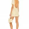 Hot Sale ❤️ Camila Coelho 👗 Dresses Camila Coelho Delphine Mini 👗 Dress In Yellow & White 🛒 -Camila Coelho Sales COEL WD155 V1