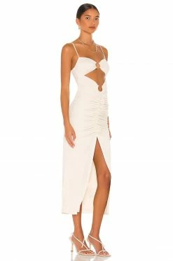 Best Sale ✨ Camila Coelho 👗 Dresses Camila Coelho Yasmeen Midi 👗 Dress In Beige 🔔 -Camila Coelho Sales COEL WD170 V2