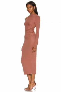 Best Sale ❤️ Camila Coelho 👗 Dresses Camila Coelho Nami Midi 👗 Dress In Brick Mauve 💯 -Camila Coelho Sales COEL WD175 V3