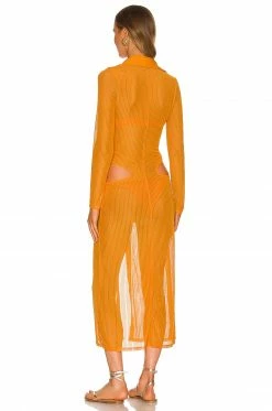 Best Sale 👍 Camila Coelho 🩱 Swimsuits & Cover-Ups Camila Coelho Gigi Maxi 👗 Dress In Rustic Orange 🔔 -Camila Coelho Sales COEL WD181 V3