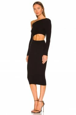 Best Sale 🥰 Camila Coelho 👗 Dresses Camila Coelho Nahla Knit 👗 Dress In Black 🔥 -Camila Coelho Sales COEL WD183 V3