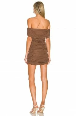 Best Sale 💯 Camila Coelho 👗 Dresses Camila Coelho Kiera Mini 👗 Dress In Brown 💯 -Camila Coelho Sales COEL WD184 V3