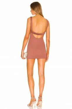 Outlet 🥰 Camila Coelho 👗 Dresses Camila Coelho Kennedy Mini 👗 Dress In Brick Mauve 💯 -Camila Coelho Sales COEL WD189 V3