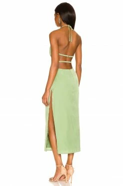 Cheap ✨ Camila Coelho 👗 Dresses Camila Coelho Remi Midi 👗 Dress In Jade Green 🥰 -Camila Coelho Sales COEL WD213 V3