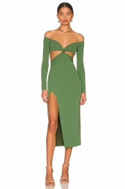 Best deal 🛒 Camila Coelho 👗 Dresses Camila Coelho Maeve Midi 👗 Dress In Basil Green ⭐