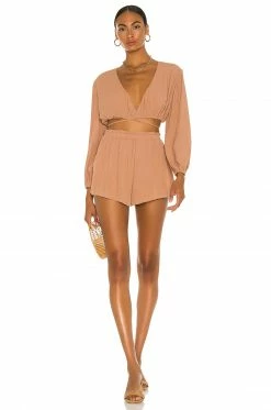 Discount ✨ Camila Coelho Camila Coelho Hattie Shorts In Taupe ⌛ -Camila Coelho Sales COEL WF20 V4