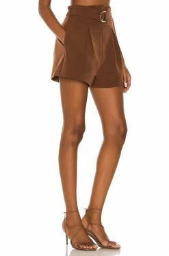 Budget 👏 Camila Coelho Shorts Camila Coelho Maricela Short In Dark Chocolate 😉 -Camila Coelho Sales COEL WF27 V2