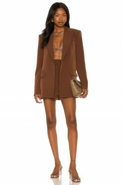 Budget 👏 Camila Coelho Shorts Camila Coelho Maricela Short In Dark Chocolate 😉 -Camila Coelho Sales COEL WF27 V4