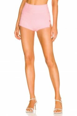 Deals 🔥 Camila Coelho Shorts Camila Coelho Genevieve Side Tie Short In Baby Pink 🤩