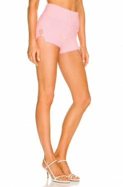 Deals 🔥 Camila Coelho Shorts Camila Coelho Genevieve Side Tie Short In Baby Pink 🤩 -Camila Coelho Sales COEL WF33 V2