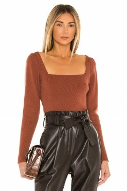 Best reviews of 🧨 Camila Coelho Sweaters & Knits Camila Coelho Leena Sweater In Copper 🔔
