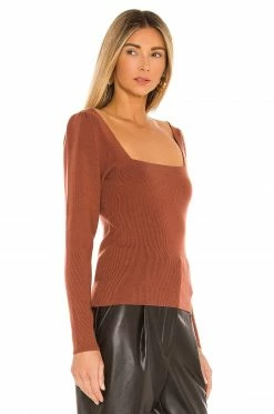 Best reviews of 🧨 Camila Coelho Sweaters & Knits Camila Coelho Leena Sweater In Copper 🔔 -Camila Coelho Sales COEL WK40 V2