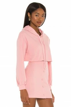 Buy 😀 Camila Coelho Sweaters & Knits Camila Coelho Laurell Crop Hoodie In Mauve 🎁 -Camila Coelho Sales COEL WK47 V2