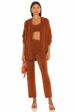 Flash Sale 👏 Camila Coelho Sweaters & Knits Camila Coelho Milani Cardi In Chocolate 🎁 -Camila Coelho Sales COEL WK49 V4