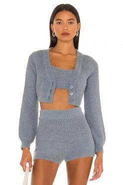 Coupon ❤️ Camila Coelho Sweaters & Knits Camila Coelho Toni Cardigan In Slate ⭐