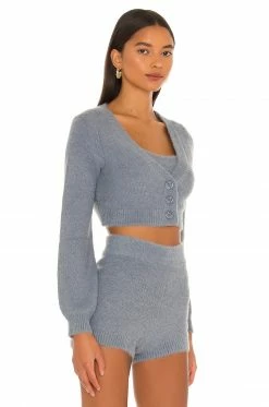 Coupon ❤️ Camila Coelho Sweaters & Knits Camila Coelho Toni Cardigan In Slate ⭐ -Camila Coelho Sales COEL WK50 V3