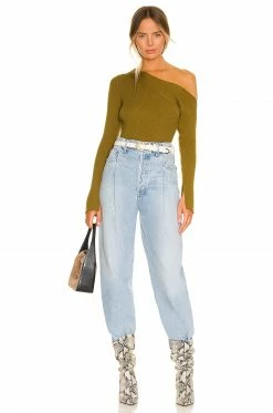 Cheap ✨ Camila Coelho Sweaters & Knits Camila Coelho Shauna Sweater In Olive Green ✨ -Camila Coelho Sales COEL WK53 V4