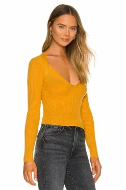 Wholesale 💯 Camila Coelho Sweaters & Knits Camila Coelho Patten Sweater In Clementine 🛒 -Camila Coelho Sales COEL WK55 V2