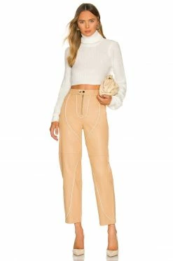 Hot Sale 🎉 Camila Coelho Sweaters & Knits Camila Coelho Cesare Cropped Sweater In White ❤️ -Camila Coelho Sales COEL WK59 V4