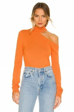 Best Pirce 👏 Camila Coelho Sweaters & Knits Camila Coelho Bexley Sweater In Tangerine ⭐