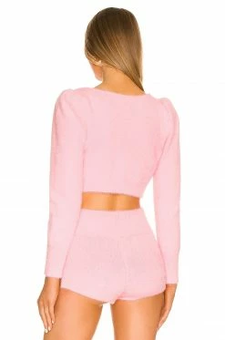 Best Pirce 😉 Camila Coelho Sweaters & Knits Camila Coelho Genevieve Pearl Cardigan In Baby Pink ✨ -Camila Coelho Sales COEL WK70 V4