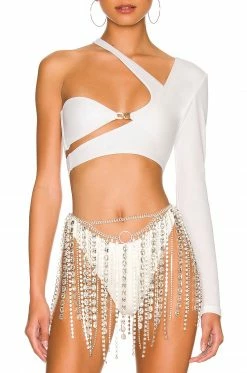 Discount ⭐ Camila Coelho 👗 Skirts Camila Coelho Penny 👗 Skirt In Silver 🧨