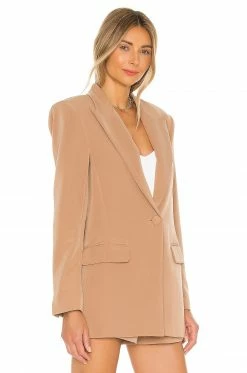 Cheap ✔️ Camila Coelho Jackets & 🧥 Coats Camila Coelho Morena Blazer In Nude Toffee 🎁 -Camila Coelho Sales COEL WO17 V3