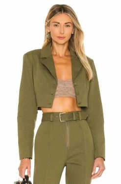 Buy 🌟 Camila Coelho Jackets & 🧥 Coats Camila Coelho Leticia Jacket In Olive Green 🤩 -Camila Coelho Sales COEL WO20 V2
