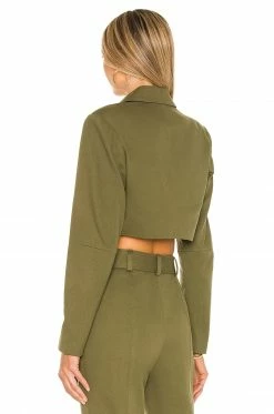 Buy 🌟 Camila Coelho Jackets & 🧥 Coats Camila Coelho Leticia Jacket In Olive Green 🤩 -Camila Coelho Sales COEL WO20 V4