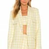 Hot Sale 🎉 Camila Coelho Jackets & 🧥 Coats Camila Coelho Dona Blazer In Yellow & White 🎉