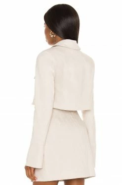 Promo ⌛ Camila Coelho Jackets & 🧥 Coats Camila Coelho Tessa Crop Blazer In Nude ✔️ -Camila Coelho Sales COEL WO23 V3