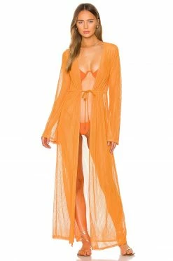 Flash Sale 🌟 Camila Coelho Jackets & 🧥 Coats Camila Coelho Nikki Robe In Rustic Orange ✔️ -Camila Coelho Sales COEL WO26 V2