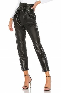 Best reviews of 🤩 Camila Coelho Pants Camila Coelho Cady Leather Pant In Black 🔥