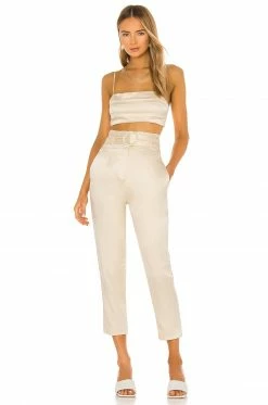 Best Pirce 💯 Camila Coelho Pants Camila Coelho Guadalupe Pant In Vanilla 🥰 -Camila Coelho Sales COEL WP31 V4
