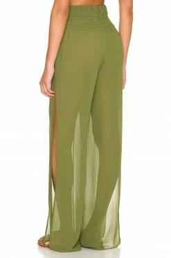 Promo 🧨 Camila Coelho Camila Coelho Nana Pants In Sage Green 🛒 -Camila Coelho Sales COEL WP51 V3