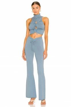 Best reviews of 🛒 Camila Coelho Pants Camila Coelho Aviva Pant In Blue ❤️ -Camila Coelho Sales COEL WP60 V4