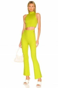 Wholesale 💯 Camila Coelho Pants Camila Coelho Coyote Pant In Lime 🌟 -Camila Coelho Sales COEL WP63 V4