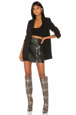 Cheapest 🔥 Camila Coelho 👗 Skirts Camila Coelho Sawyer Leather Moto 👗 Skirt In Black 🔔 -Camila Coelho Sales COEL WQ15 V4