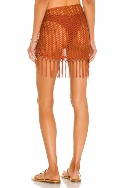 Coupon 🔔 Camila Coelho 👗 Skirts Camila Coelho Vera Wrap 👗 Skirt In Rust 🔥 -Camila Coelho Sales COEL WQ59 V3