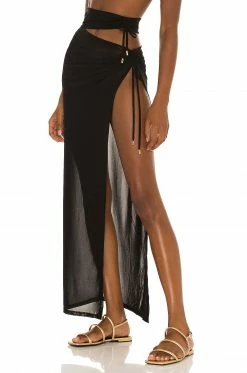 Brand new 🌟 Camila Coelho 🩱 Swimsuits & Cover-Ups Camila Coelho Emily 👗 Skirt In Black 🥰