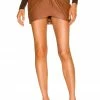 Promo 🎁 Camila Coelho 👗 Skirts Camila Coelho Danielle Leather Mini 👗 Skirt In Brown ⌛