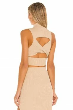 Wholesale 🤩 Camila Coelho Tops Camila Coelho Eliza Top In Beige 🤩 -Camila Coelho Sales COEL WS111 V4