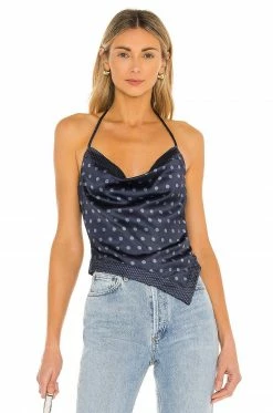 Buy ❤️ Camila Coelho Tops Camila Coelho Pauleta Top In Navy Polka Dot In Navy Polka Dot 😀