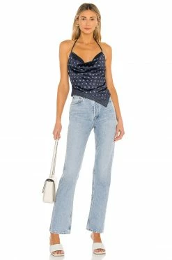 Buy ❤️ Camila Coelho Tops Camila Coelho Pauleta Top In Navy Polka Dot In Navy Polka Dot 😀 -Camila Coelho Sales COEL WS112 V4